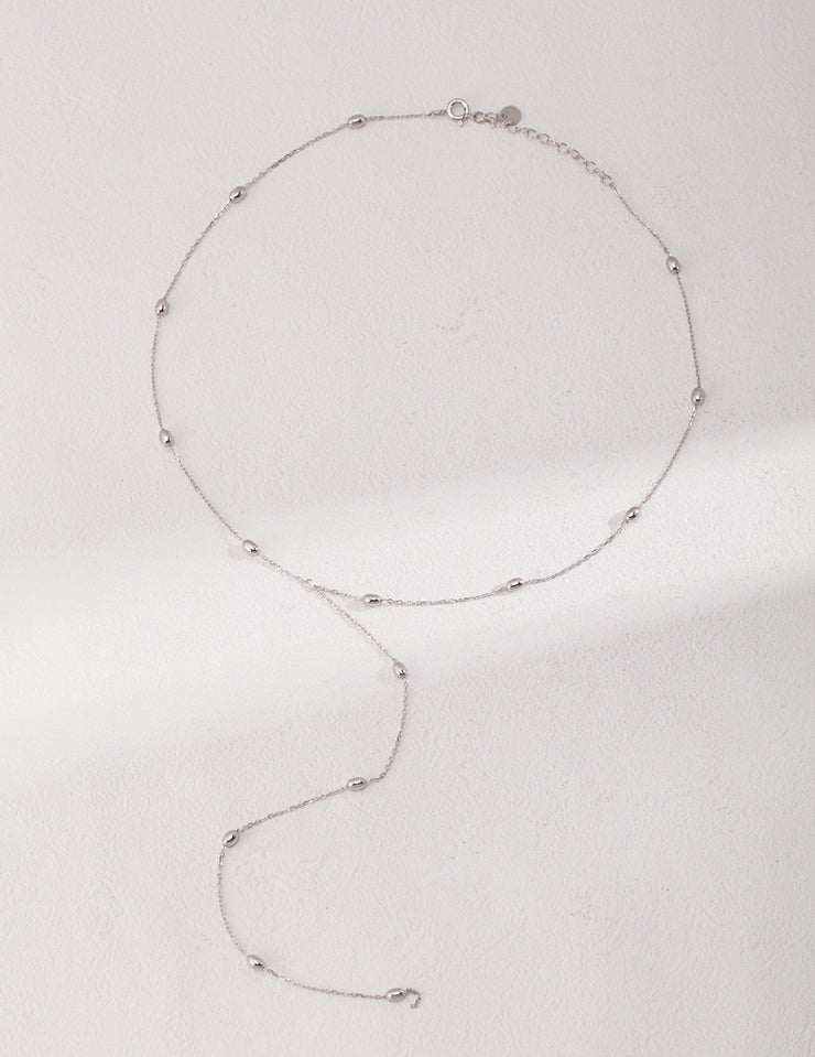 Sterling silver long adjustable necklace